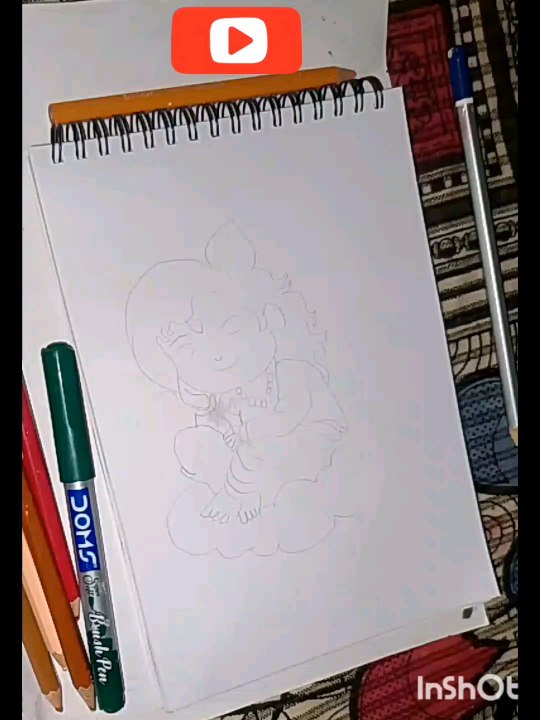 Krishna drawing easy, krishna painting, how to draw Krishna.
