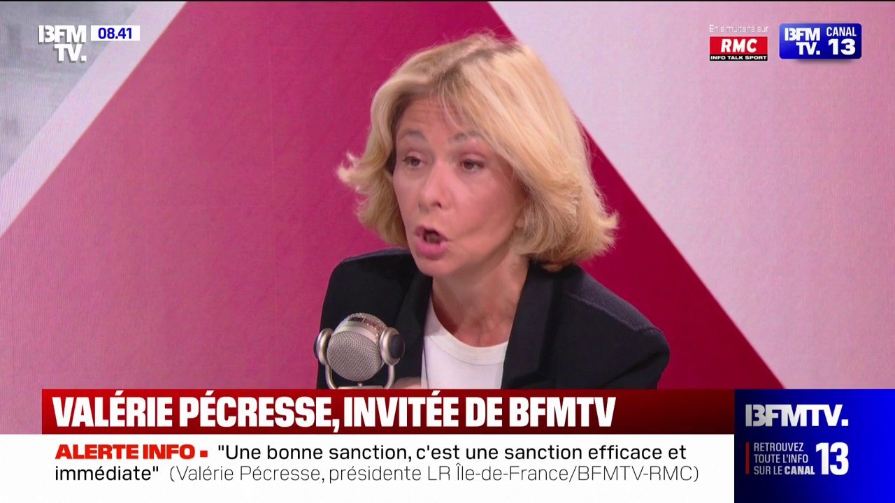 Sécurité des enseignants: "L'État devrait financer une assurance professionnelle aux professeurs", déclare Valérie Pécresse, présidente de la région Île-de-France