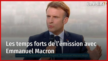 Les temps forts de l’émission avec Emmanuel Macron