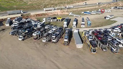 Türkiye'nin Suriye sınırında dikkat çeken görüntü: Çin'den Türkiye'ye, Türkiye'den Suriye'ye!