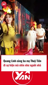 Quang Linh cùng ba mẹ Thuỳ Tiên đi đám cưới