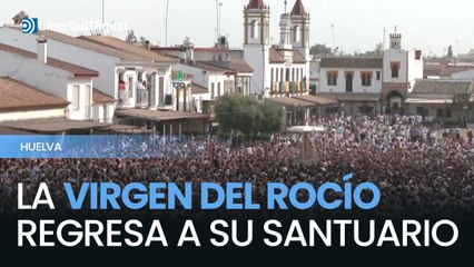 Miles acompañan a la Virgen del Rocío en su regreso a la ermita tras histórica procesión