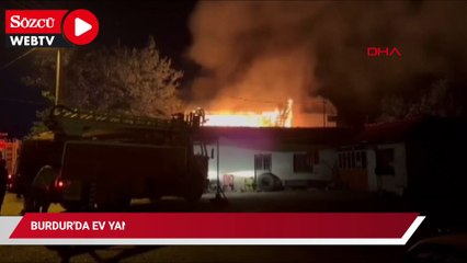 Burdur'da ev yangını