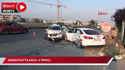 Manavgat'ta kaza: 5 yaralı