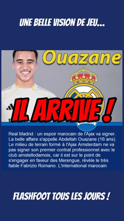 🚨 Real Madrid : Un jeune marocain arrive ! Technique, vision de jeu, il est décrit comme un prodige