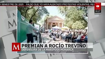 Reconocen a Rocío Treviño por su labor con la mariposa monarca en Saltillo