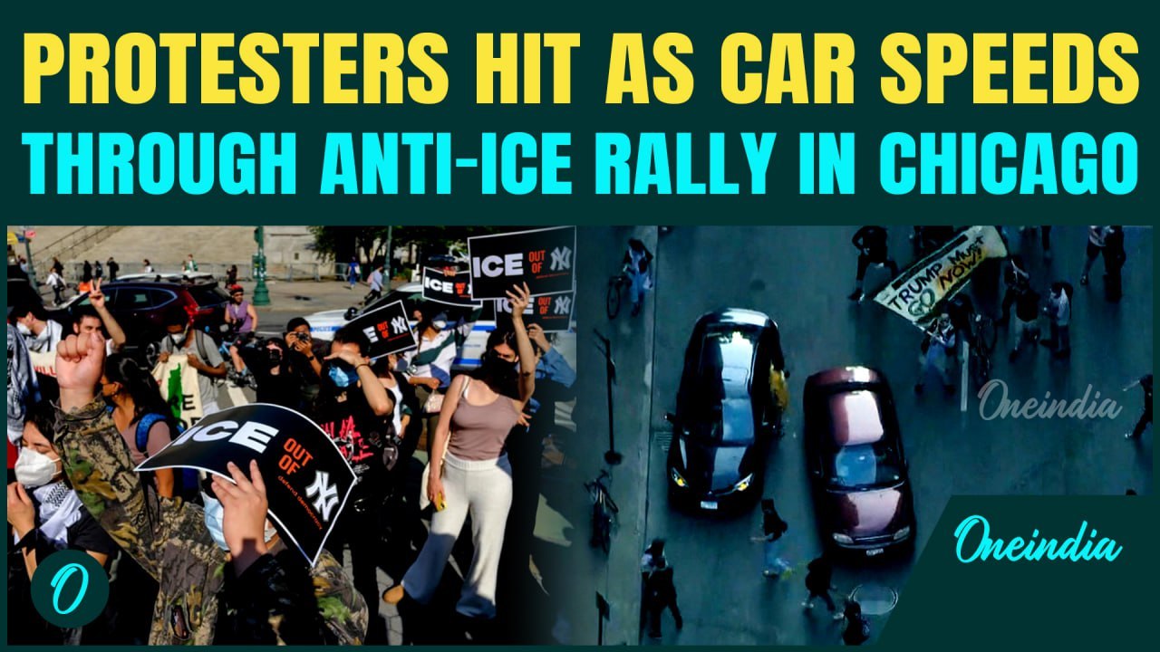 U.S Anti-ICE Protests in Chicago Turn Violent: Car Plows Through Crowd in Shocking On-Cam Moment