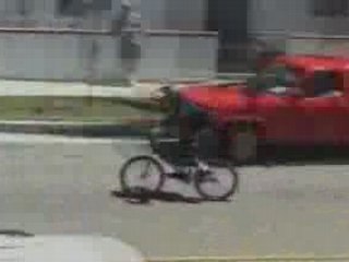 Funny video - dirt bike rider crashes into a wall