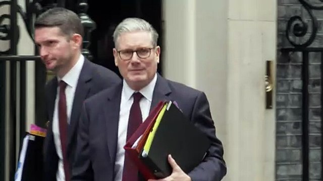 PM leaves Downing Street ahead of spending review and PMQs