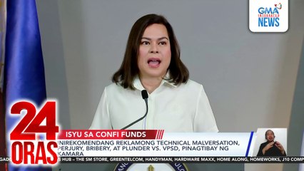 Inirekomendang reklamong technical malversation, perjury, bribery at plunder vs. VPSD, pinagtibay ng Kamara | 24 Oras