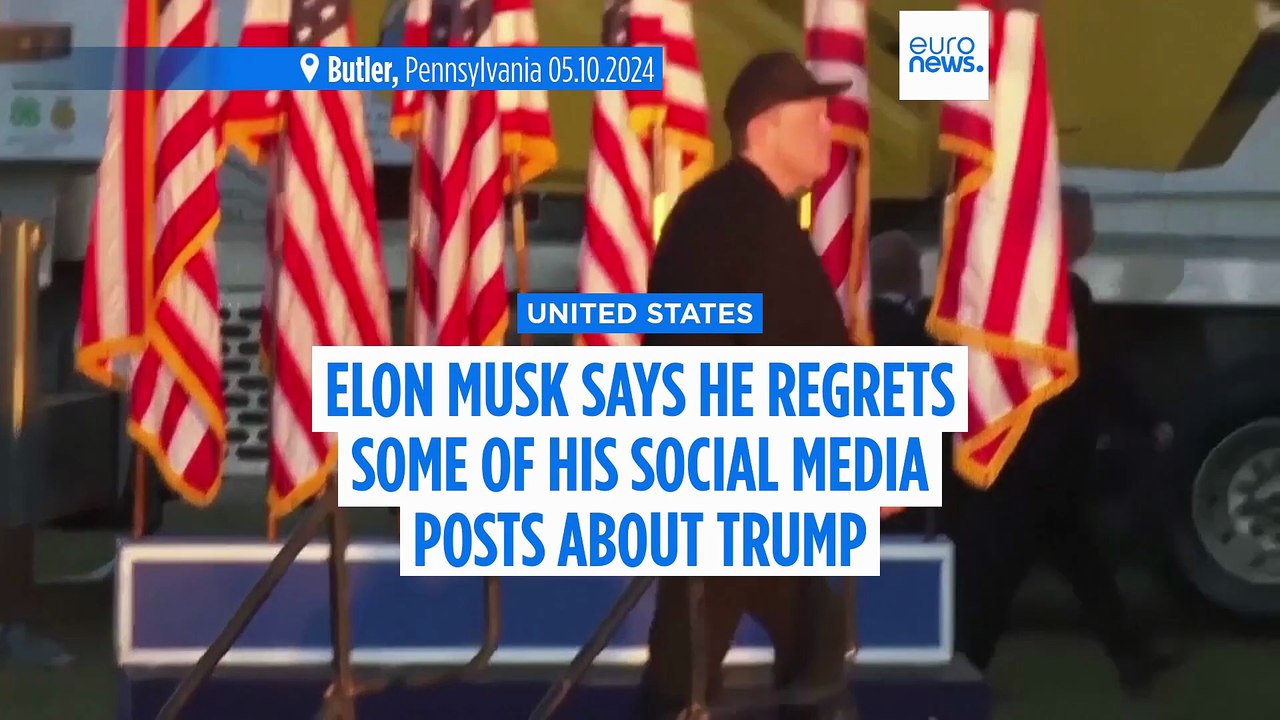 Elon Musk says he regrets some of his social media posts about Donald Trump