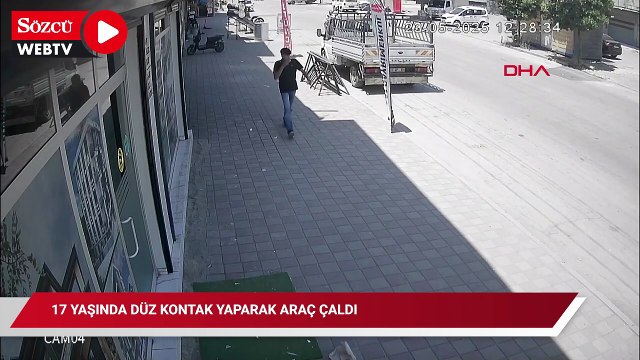 17 yaşında düz kontak yaparak araç çaldı, polisin takibiyle fıstık bahçesinde yakalandı