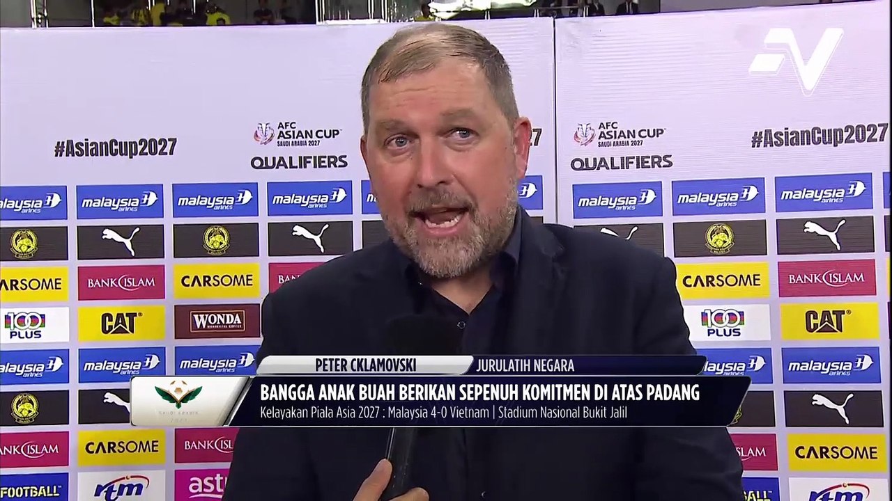Peter Cklamovski luah kemarahan dipendam usai perlawanan berakhir
