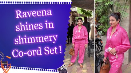 Raveena Tandon posed in her unique urban street styled dress