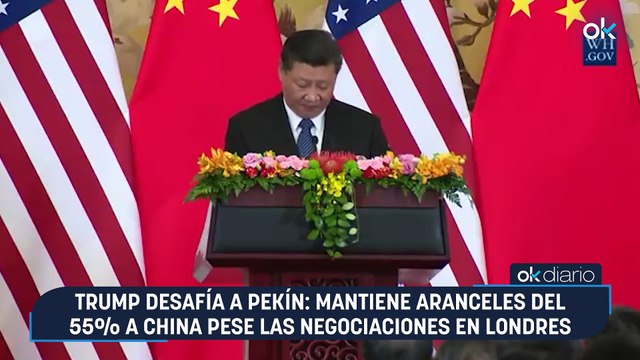 Trump desafía a Pekín: mantiene aranceles del 55% a China pese las negociaciones en Londres