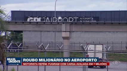 Roubo milionário no aeroporto: motorista é feito refém, e carga é levada