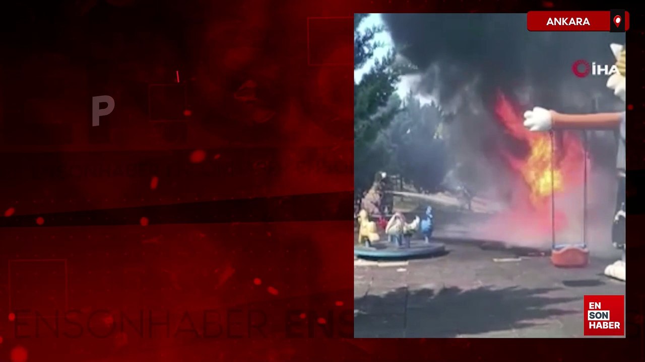 Ankara'da bir parkın 2 çocuk tarafından yakıldığı iddia edildi