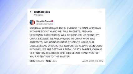 트럼프 "중 희토류·유학생 협상 완료...최종 승인만 남아" / YTN