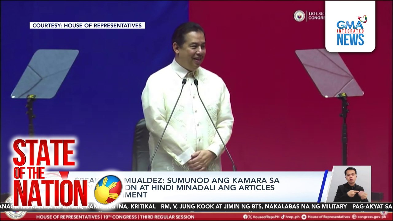Speaker Romualdez: Sumunod ang Kamara sa konstitusyon at hindi minadali ang articles of impeachment | SONA