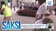 Kotse, humarurot sa gitna ng protesta sa Chicago sa Amerika; isa, sugatan | Saksi