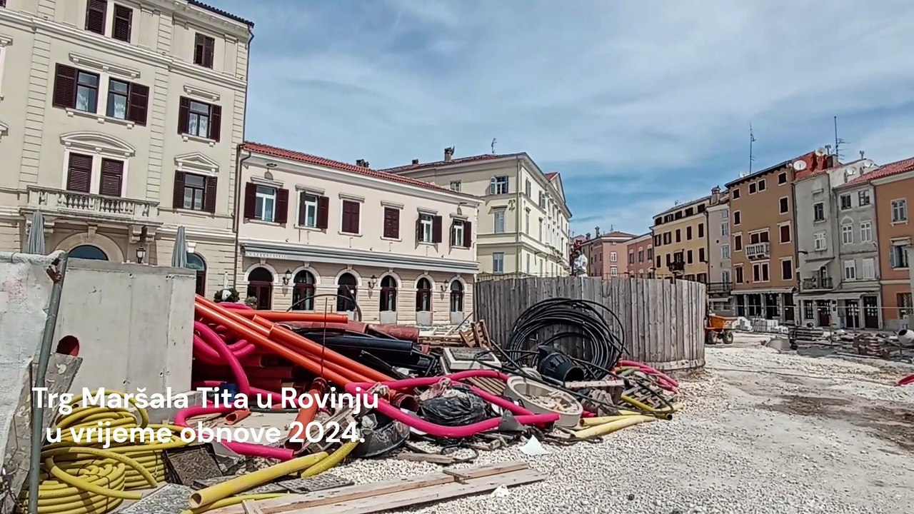 Rovinj, Trg Maršala Tita prije i poslije obnove 2021. - 2025.