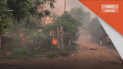 Jet pejuang terhempas, kawasan perumahan terbakar