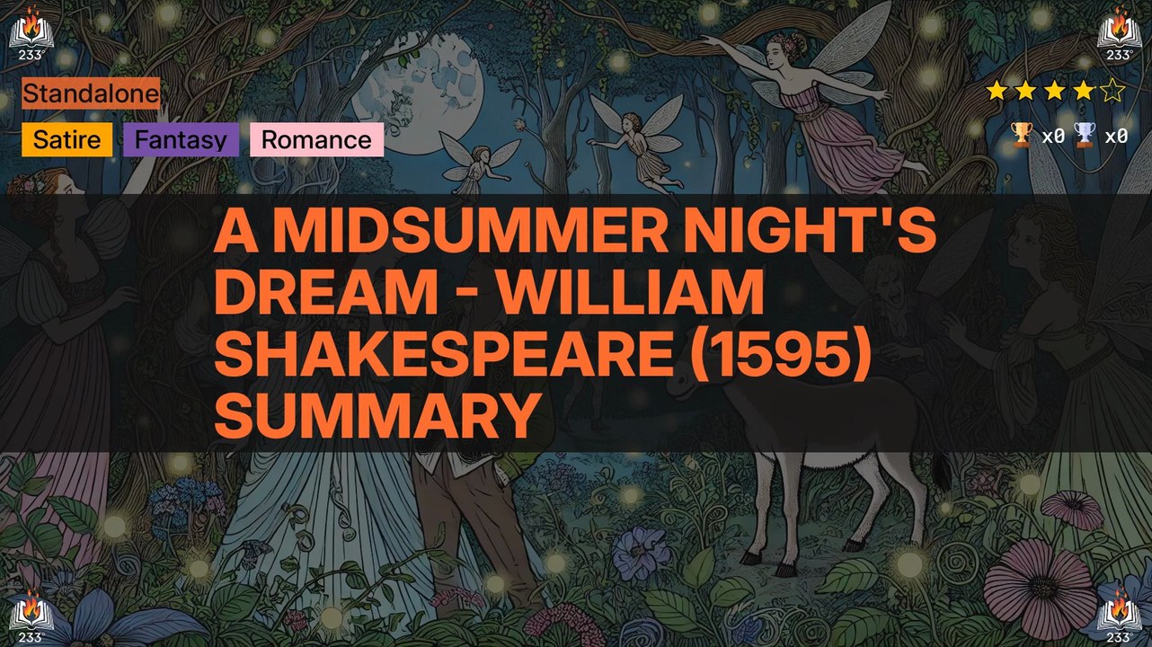A Midsummer Night's Dream - William Shakespeare (1595) Summary