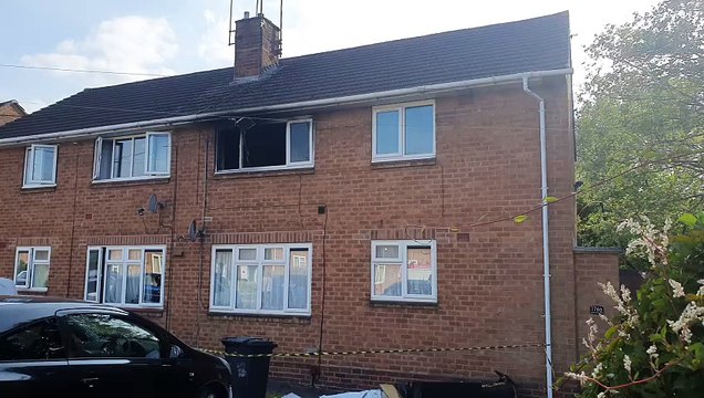 Aftermath of fire at Renton Road in Oxley in Wolverhampton