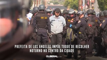 Prefeita de Los Angeles impõe toque de recolher noturno no centro da cidade