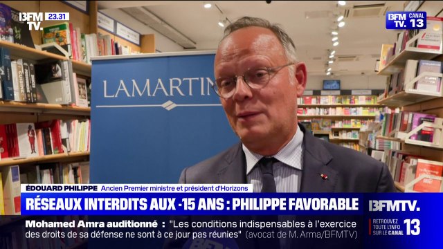Interdiction des réseaux sociaux aux moins de 15ans: Cette proposition de loi a été adoptée, on attend qu'elle entre en vigueur , affirme Édouard Philippe (Horizons)