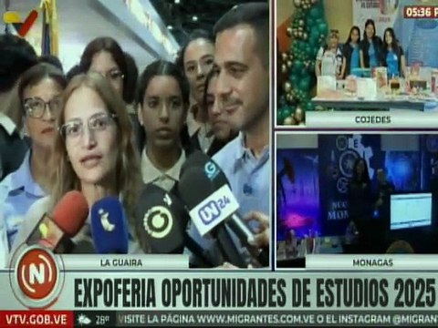 La Guaira | Autoridades supervisan el desarrollo de la Expoferia de Oportunidades de Estudio 2025