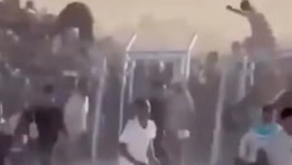 ‘Apocalyptic’ video shows hundreds of Palestinians rushing to secure aid