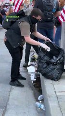 Protesta y junta basura en calles de #LosÁngeles