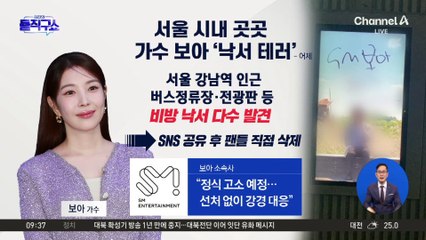 [핫3]서울 시내 곳곳 가수 보아 ‘낙서 테러’