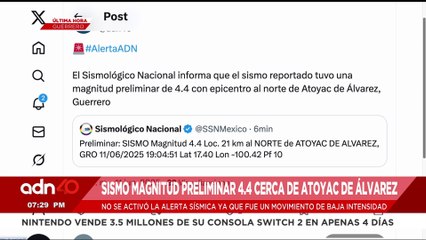 🚨¡Última Hora! Reportan sismo magnitud preliminar 4,4 cerca de Atoyac de Álvarez