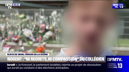 "Elle disait 'je vais mourir'": cet élève, témoin de l'agression mortelle d'une surveillante à Nogent, raconte