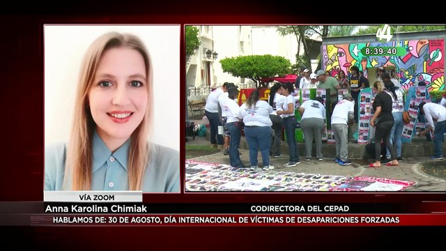 Anna Chimiak habla sobre 30 agosto, día internacional de víctimas de desapariciones forzadas