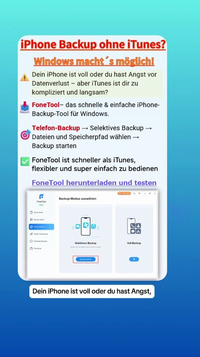 ⚡📱 iPhone Backup ohne iTunes? → Windows macht’s möglich!😆