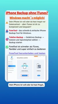 ⚡📱 iPhone Backup ohne iTunes? → Windows macht’s möglich!😆