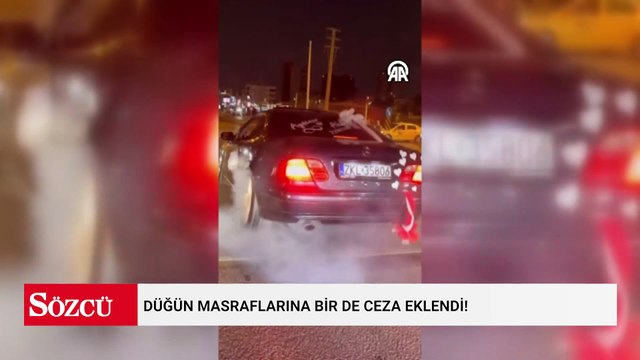 Düğün masraflarına bir de ceza eklendi! Gelin arabasına ceza kesildi