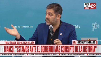 Carlos Bianco irónico: "'¿Quién no tiene una máquina de contar dinero en su casa?"