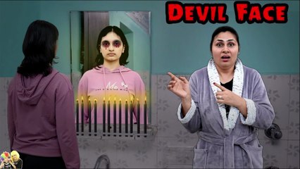 DEVIL FACE _ Horror Comedy Family Challenge _ Aayu and Pihu Show