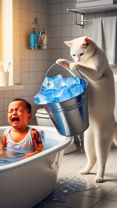 Caring cat