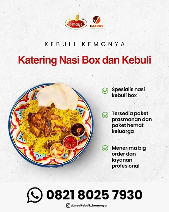 Hub. 0821 8025 7930, CATERING NASI KEBULI DAN NASI BOX KEMONYA PALEMBANG