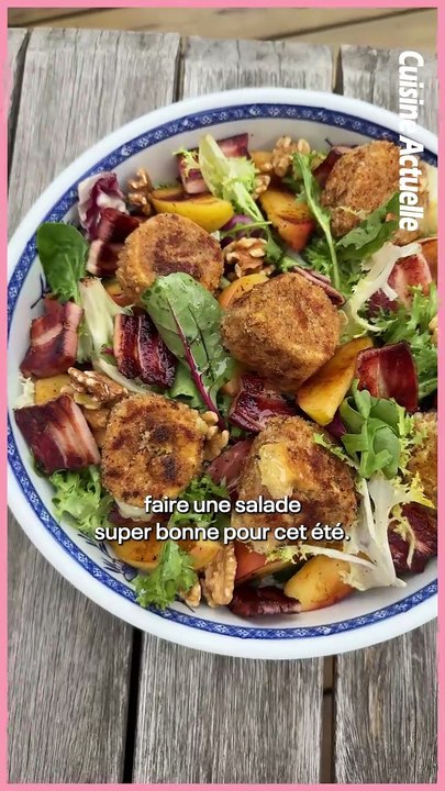 Salade de chèvre croustillant à la plancha
