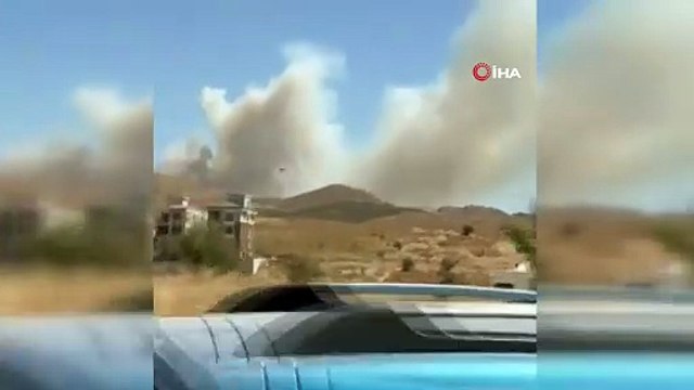 İzmir’de ormanlık alanda yangın çıktı: Havadan ve karadan müdahale başladı