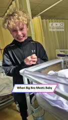 Big Brother Meets His Newborn Baby Brother for the First Time ❤️|| Heartsome 💖