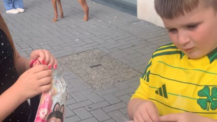 Young girl's wholesome reaction to getting a secret Labubu doll is too pure to handle
