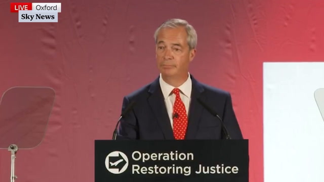 Farage warns of 'threat to public order' as he vows mass deportations