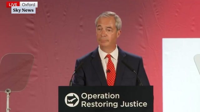 Farage warns of 'threat to public order' as he vows mass deportations